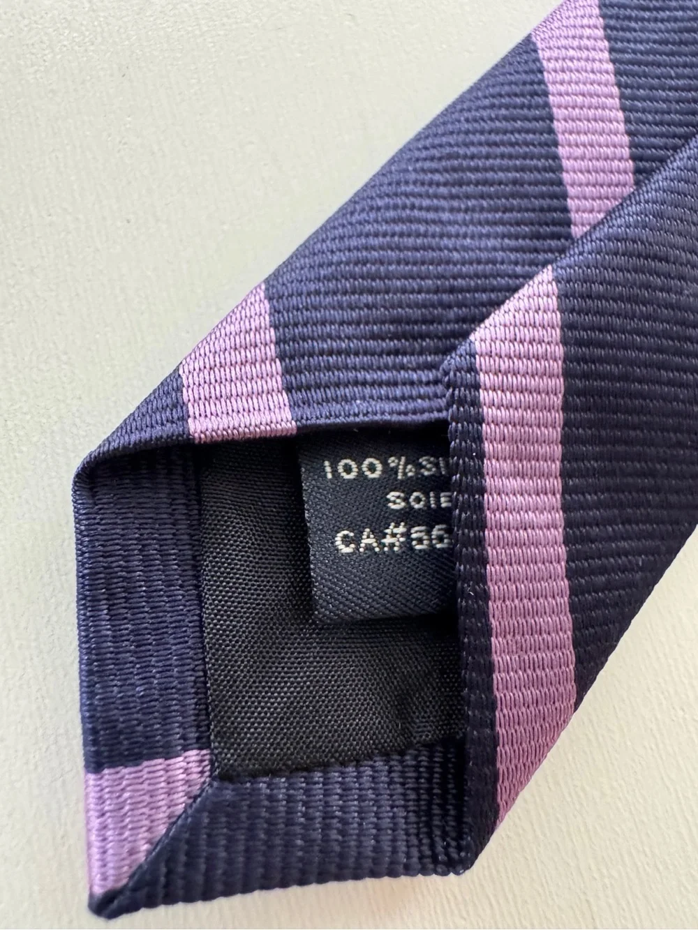 J. Crew Silk Purple Striped Tie